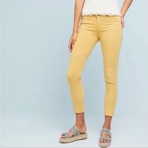 Women's Yellow Cropped Pants